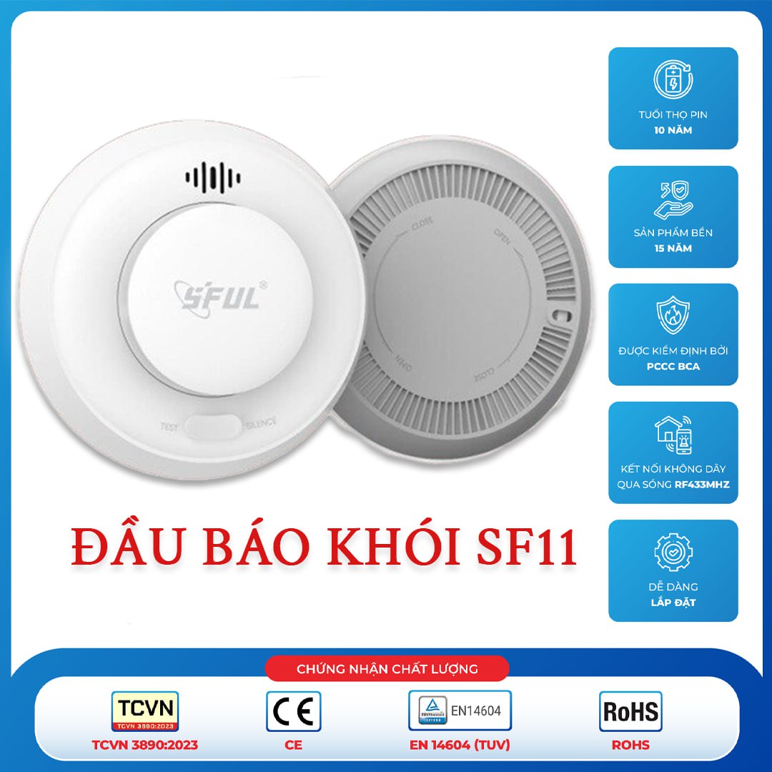 ĐẦU BÁO KHÓI ĐỘC LẬP KHÔNG DÂY SF11 4G