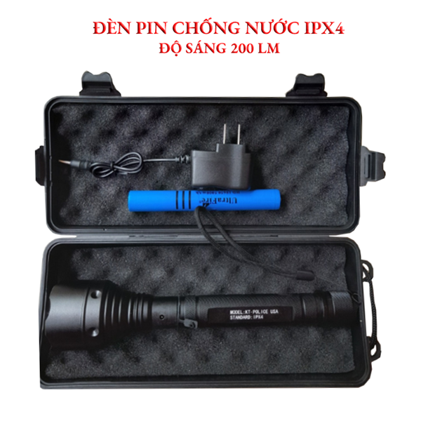 Đèn pin độ sáng 200lm chịu nước IPX4